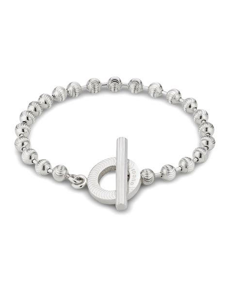 gucci boule sterling silver toggle bracelet|Gucci sterling silver boule bracelet.